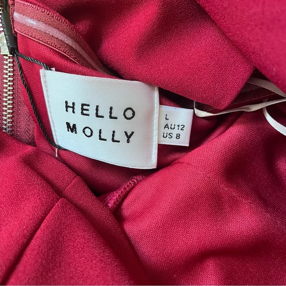 Hello Molly One Shoulder Ruffle Dress Size 8 NWT - Picture 6 of 8